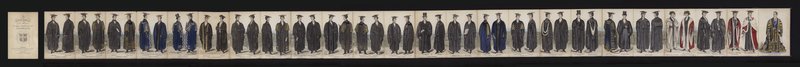 Kostymerna för medlemmarna av University of Cambridge (fullständig panorama) av English School