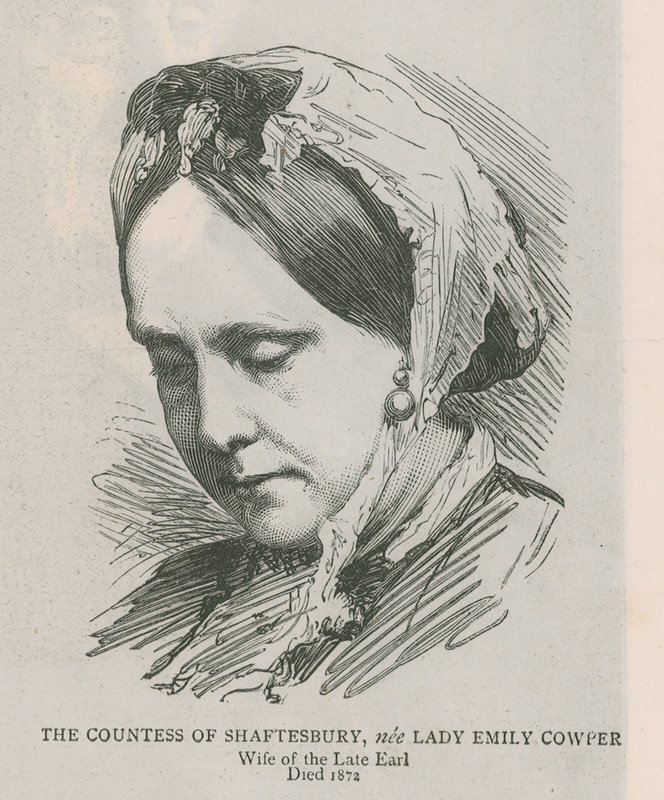 Grevinnan av Shaftesbury, född Lady Emily Cowper av English School