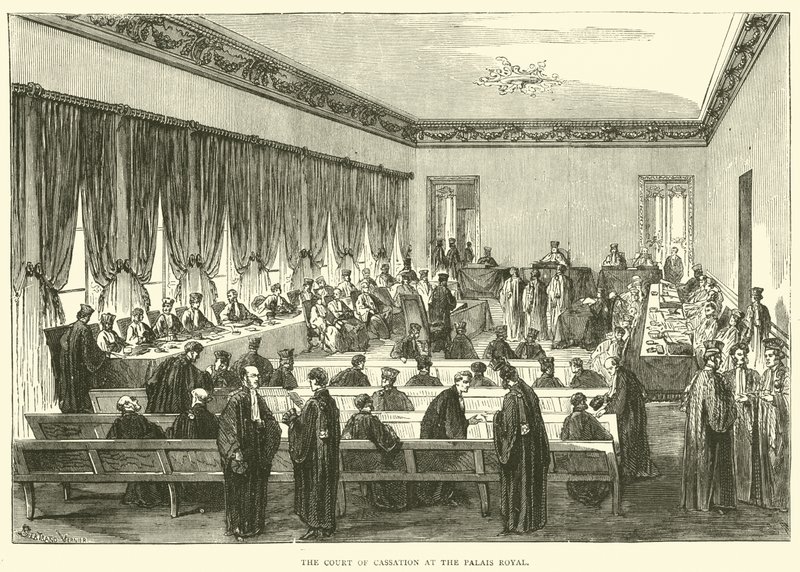 Kassationsdomstolen i Palais Royal, maj 1871 av English School