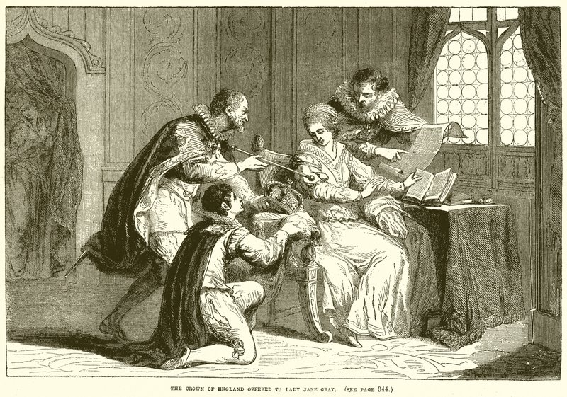 The Crown of England erbjöd sig till Lady Jane Gray av English School