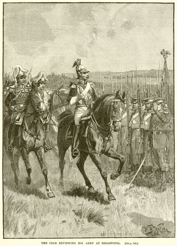 Tsaren granskar sin armé vid Sebastopol av English School