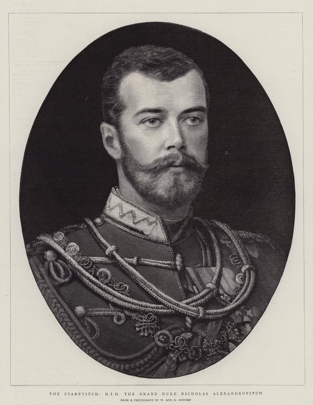 The Czarevitch, HIH storhertigen Nicholas Alexandrovitch (gravyr) av English School