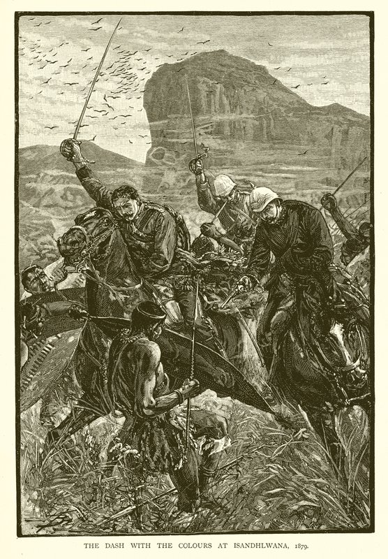 The Dash with the Colors i Isandhlwana, 1879 av English School