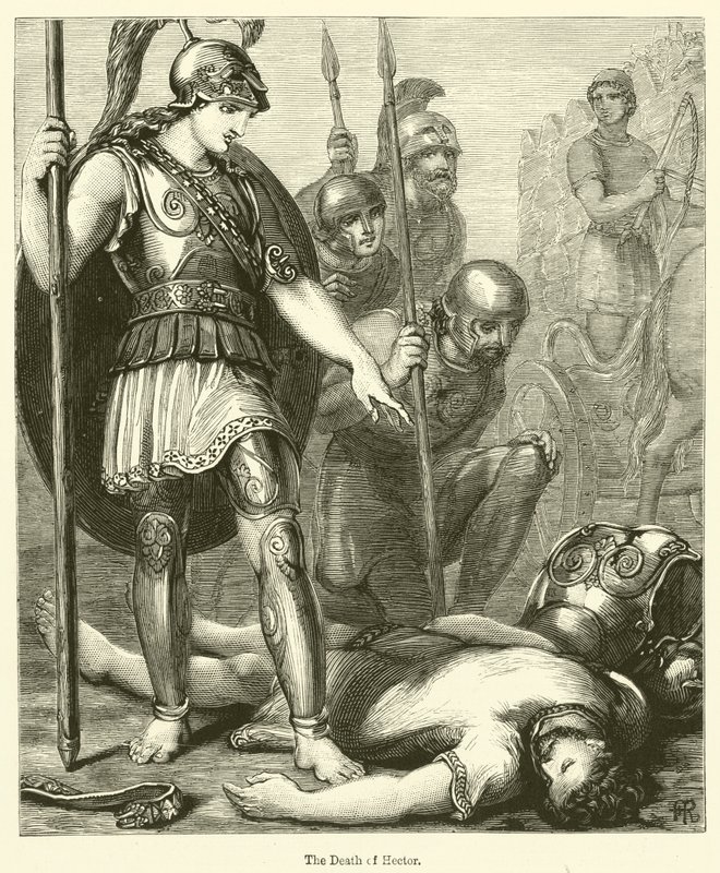 Hectors död (gravyr) av English School