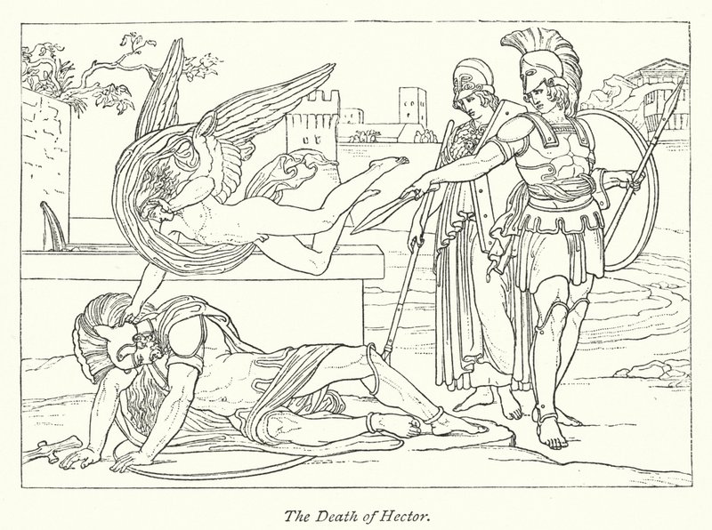 Hectors död (litho) av English School