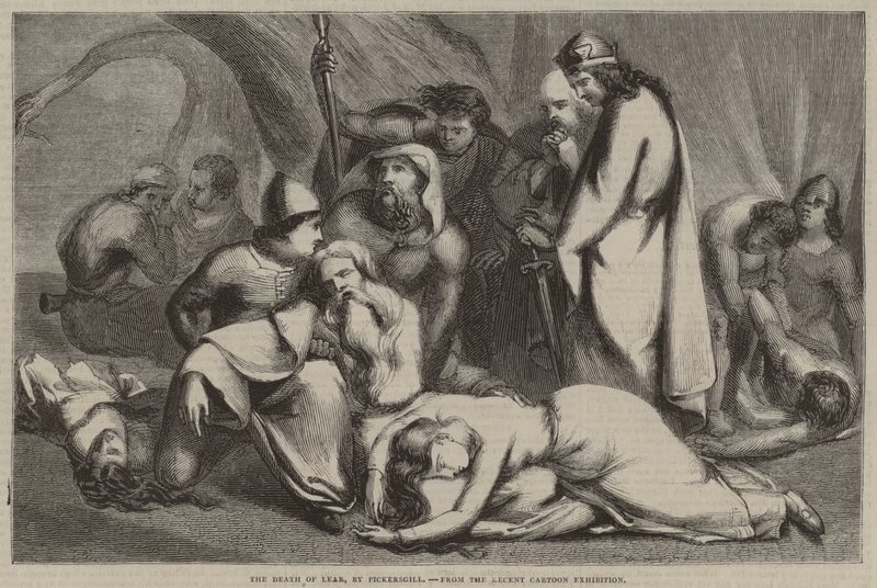 The Death of Lear, av Pickersgill, från den senaste tecknade utställningen av English School