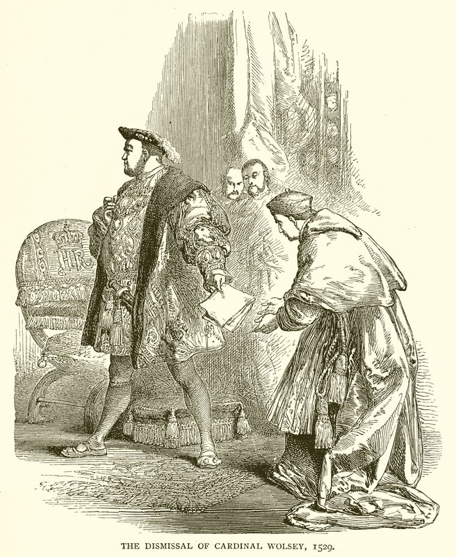Kardinal Wolseys avsked, 1529 av English School
