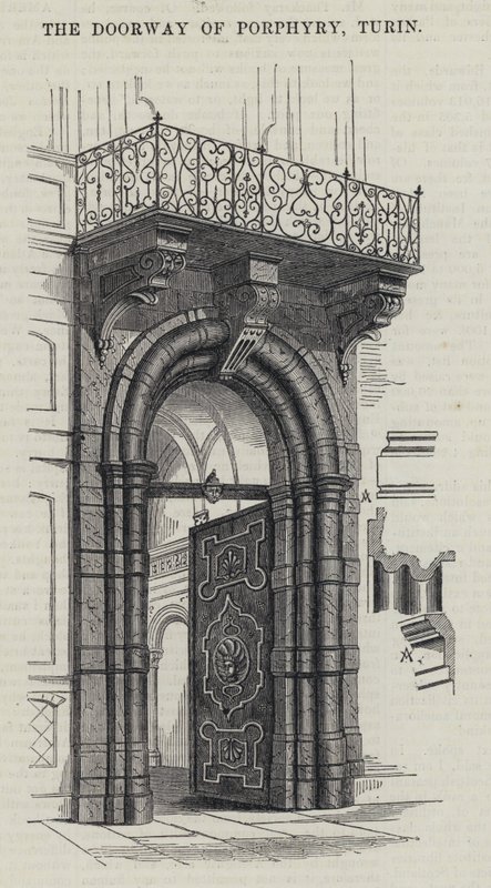 Porphyrys dörröppning, Turin (gravyr) av English School