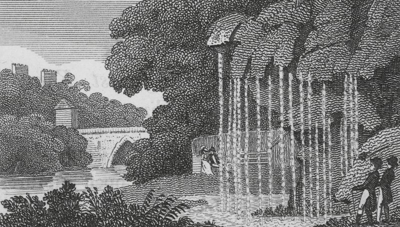 Den droppande brunnen, Knaresborough (gravyr) av English School