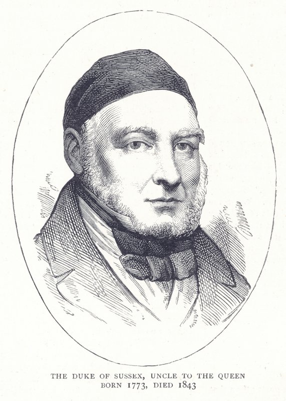 Hertigen av Sussex, farbror till drottningen född 1773, död 1843 av English School