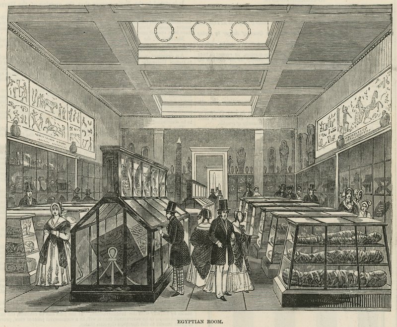 Det egyptiska rummet i British Museum av English School