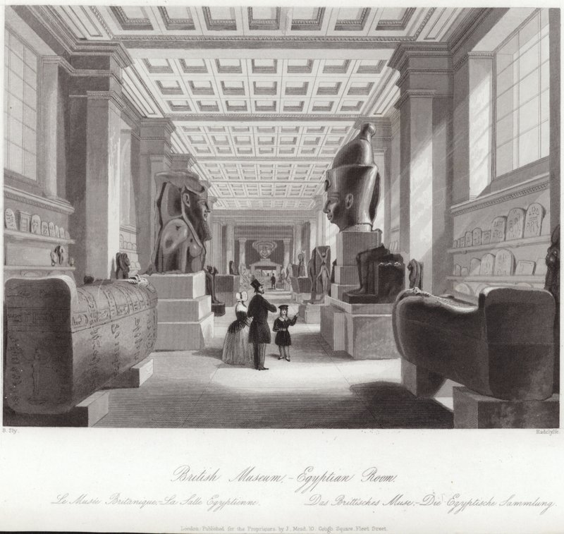 Det egyptiska rummet på British Museum av English School