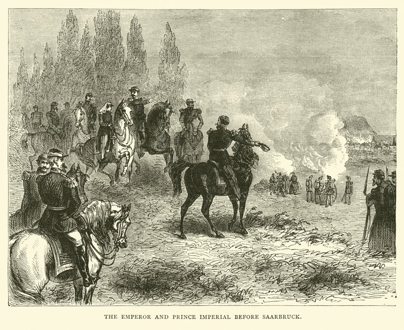 Kejsaren och prinsen före Saarbruck, augusti 1870 av English School