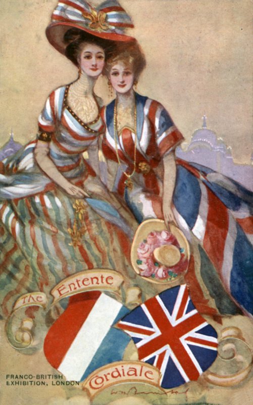 Entente Cordiale, fransk-brittisk utställning, London av English School