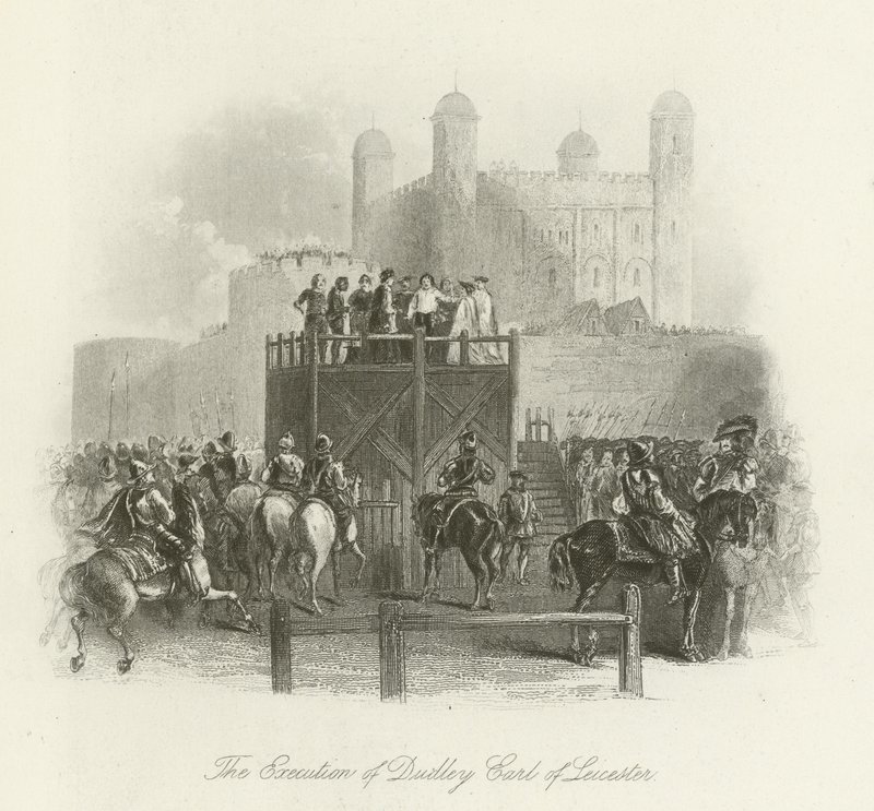 Avrättningen av Dudley, Earl of Leicester av English School