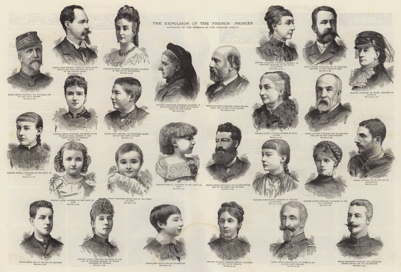 Utvisningen av de franska prinsarna (gravyr) av English School