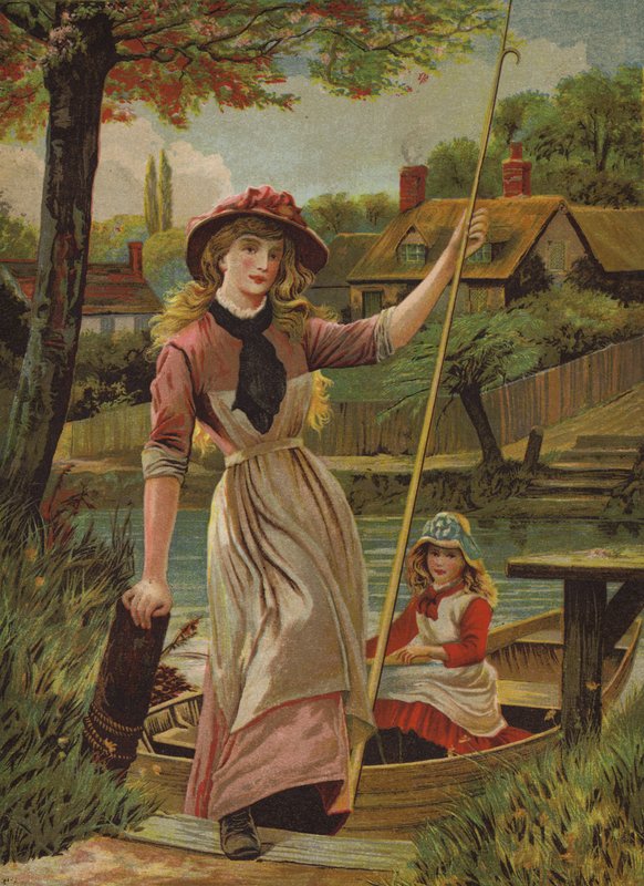 Färjemannens dotter (chromolitho) av English School