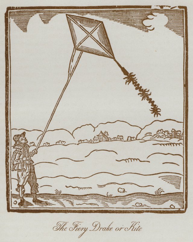 Den eldiga draken eller draken (litho) av English School
