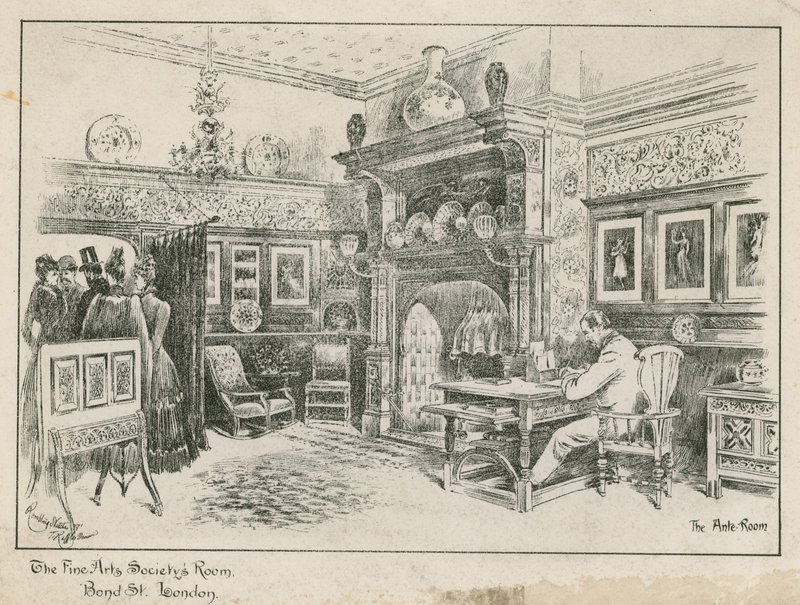 The Fine Arts Societys Room, Bond Street, London - Ante-rummet av English School