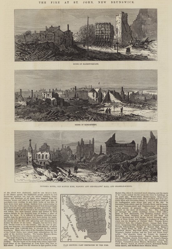 The Fire at St John, New Brunswick (gravyr) av English School