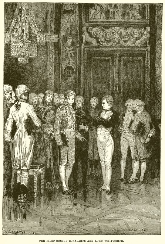 Förste konsuln Bonaparte och Lord Whitworth av English School