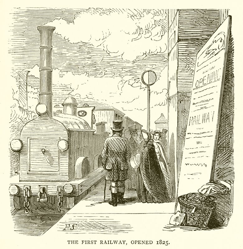 Den första järnvägen, öppnade 1825 av English School
