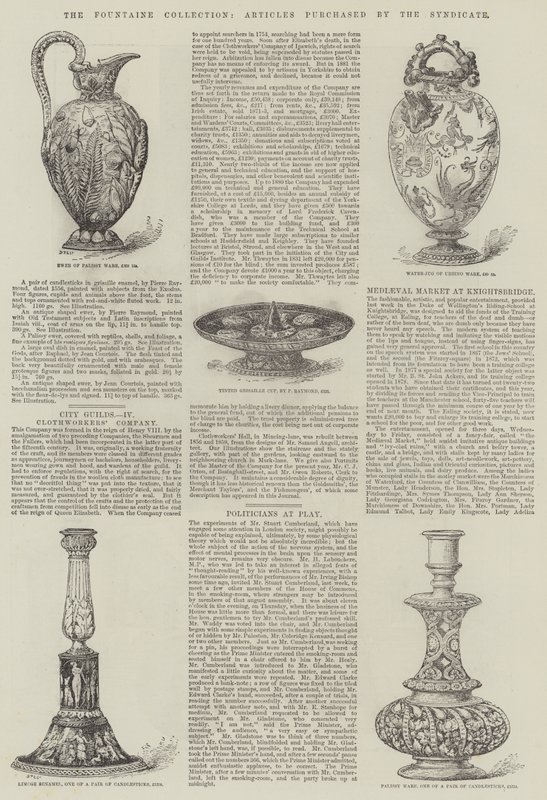 The Fountaine Collection, artiklar köpta av syndikatet (gravyr) av English School