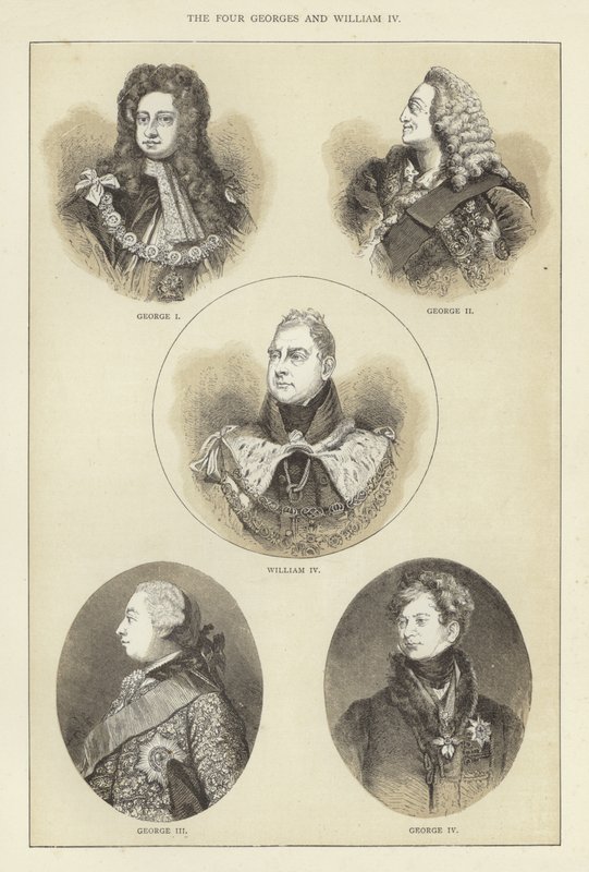 De fyra Georges och William IV av English School