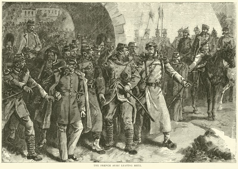 Den franska armén lämnar Metz, oktober 1870 av English School