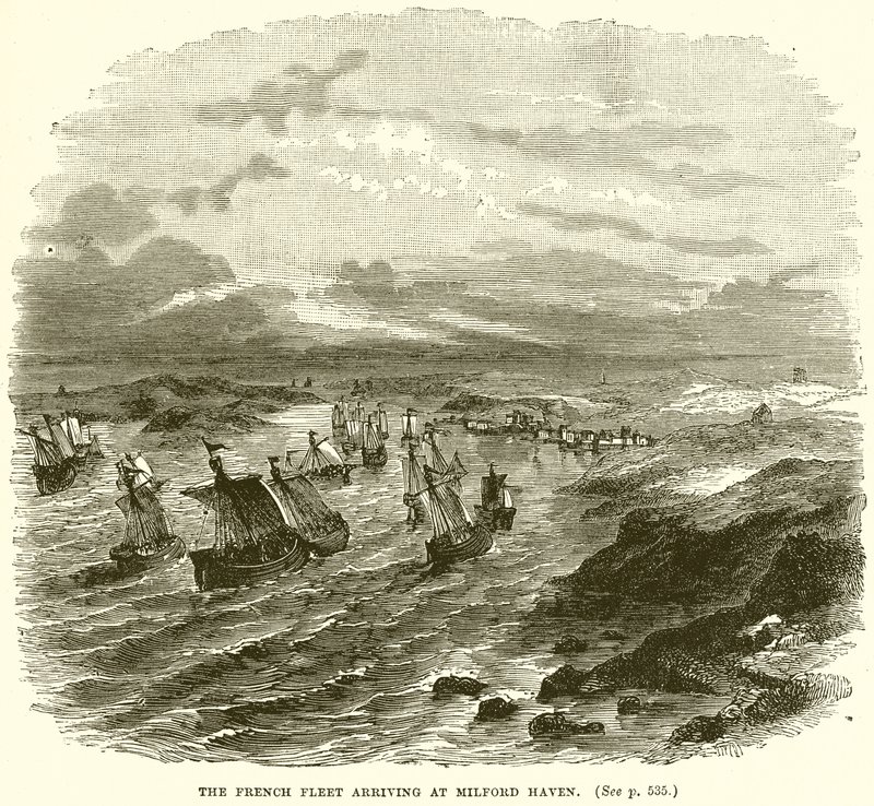 Den franska flottan anländer till Milford Haven av English School