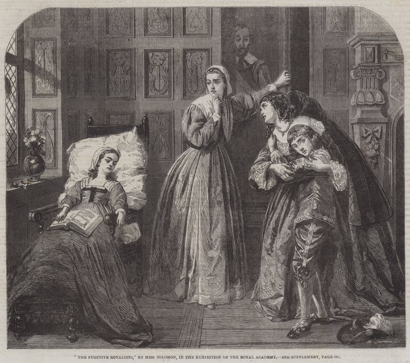 The Fugitive Royalists (gravyr) av English School