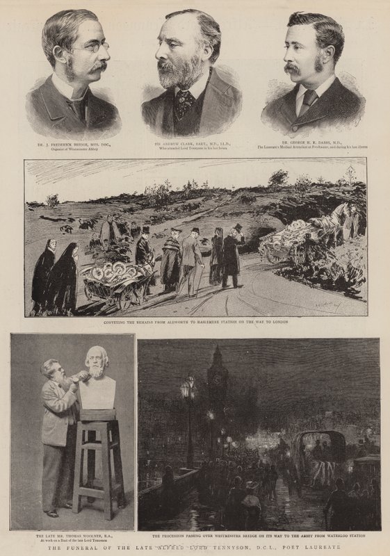 The Funeral of the Late Alfred Lord Tennyson, DCL, Poet Laureate (gravyr) av English School