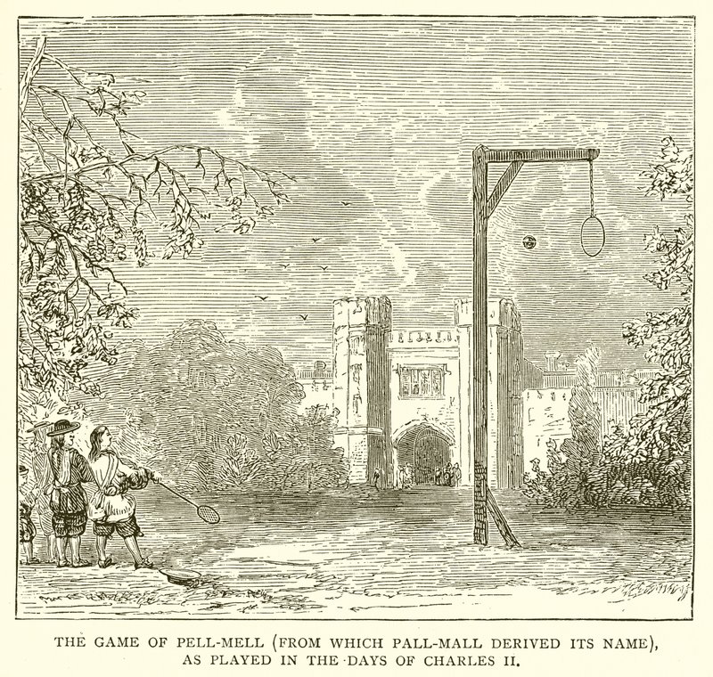 The Game of Pell-Mell (från vilken Pall-Mall härledde sitt namn), som det spelades på Charles II:s dagar av English School