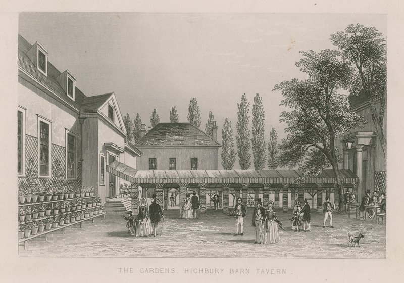 Trädgårdarna på Highbury Barn Tavern av English School