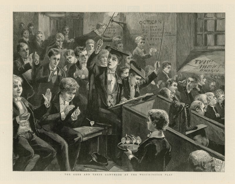 Gudarna och deras Ganymedes på Westminster Play av English School