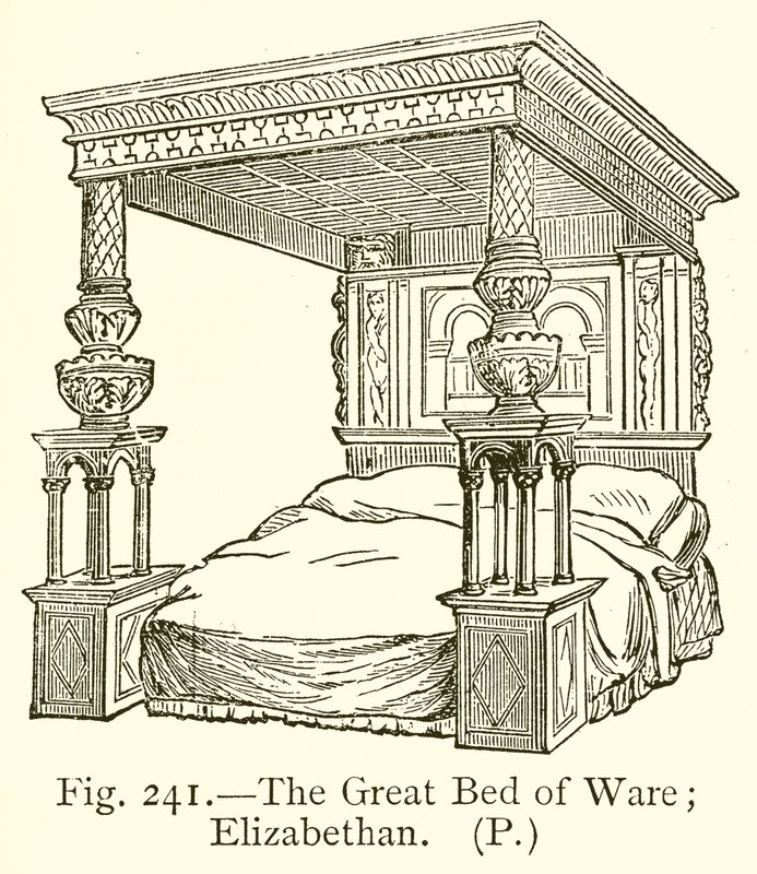 The Great Bed of Ware; Elizabethan av English School