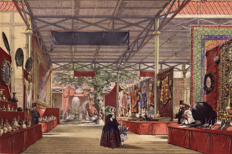 Den stora utställningen 1851, Indien nr 7 (färgad gravyr) av English School