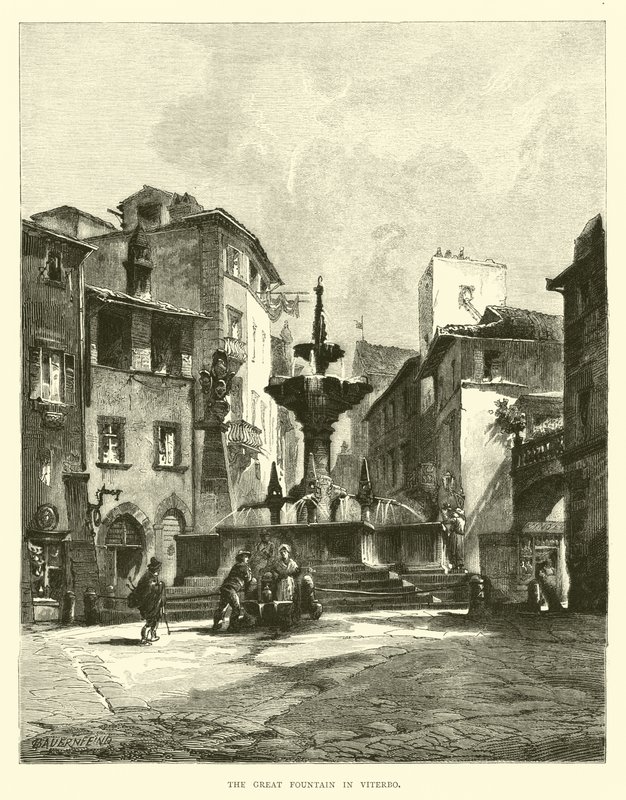 Stora fontänen i Viterbo av English School