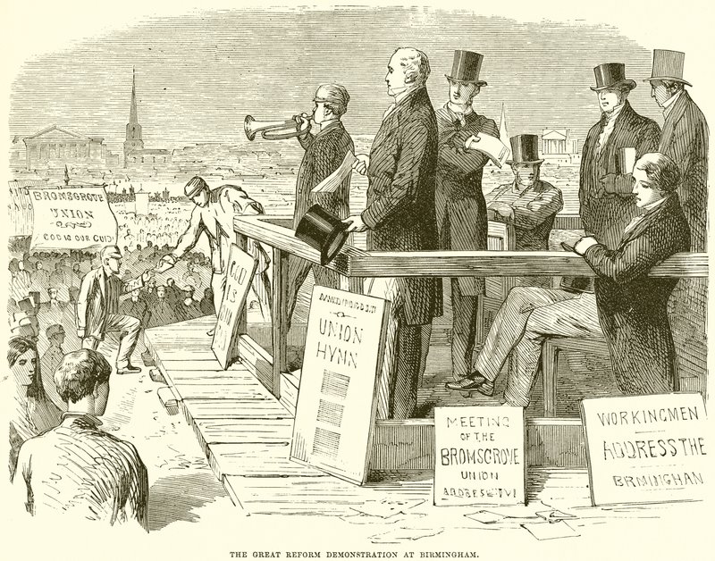 Den stora reformdemonstrationen i Birmingham av English School