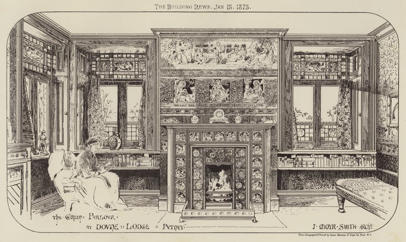 The Green Parlour at Dovne Lodge, Putney (gravyr) av English School