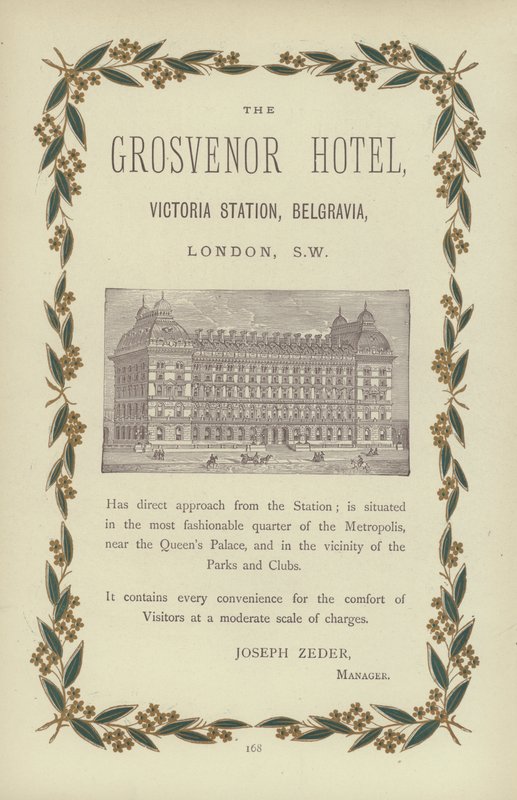 The Grosvenor Hotel (gravyr) av English School