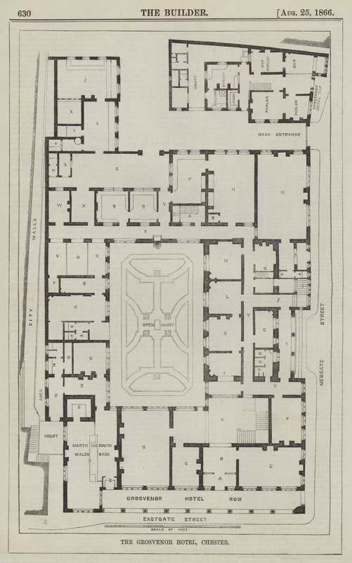 The Grosvenor Hotel, Chester (gravyr) av English School