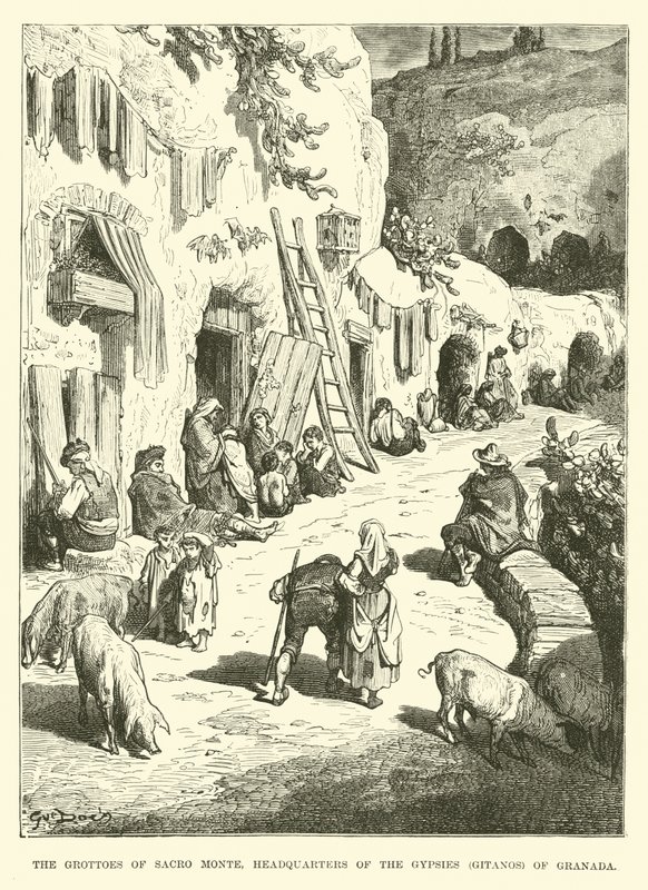 Sacro Montes grottor, zigenarnas högkvarter, Gitanos i Granada av English School