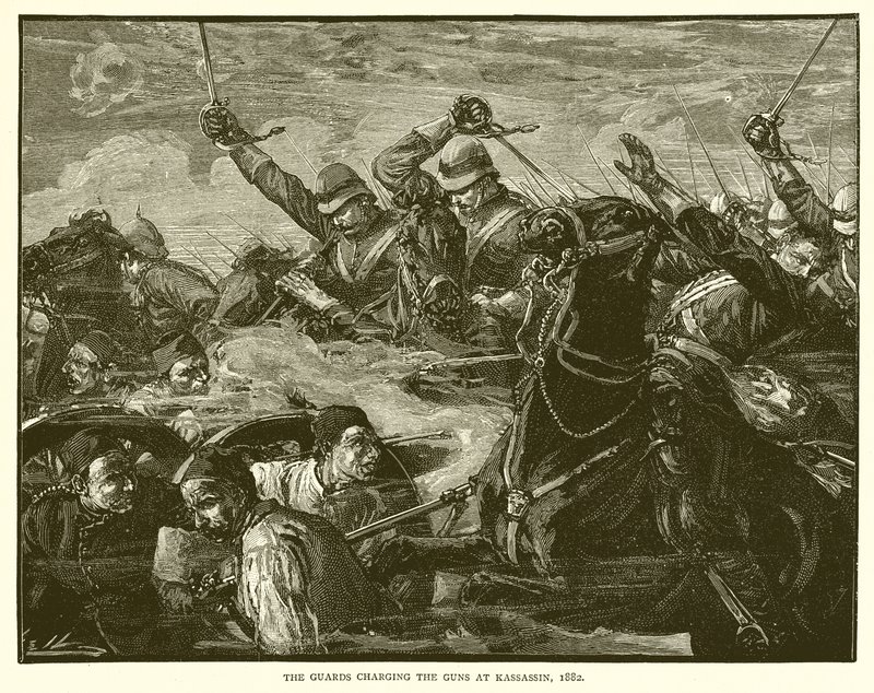 Vakterna laddar vapen vid Kassassin, 1882 av English School