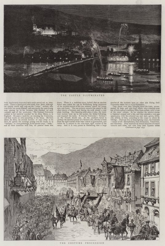 Heidelbergs festligheter (gravyr) av English School
