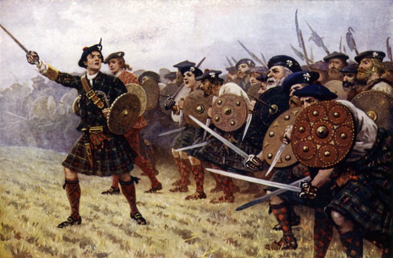 Highlanders i slaget vid Prestonpans av English School
