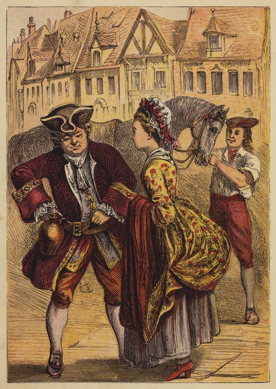 The History of John Gilpin (färgad gravyr) av English School