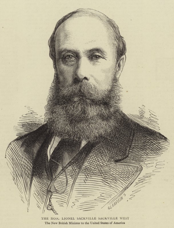 Den ärade Lionel Sackville Sackville West (gravyr) av English School