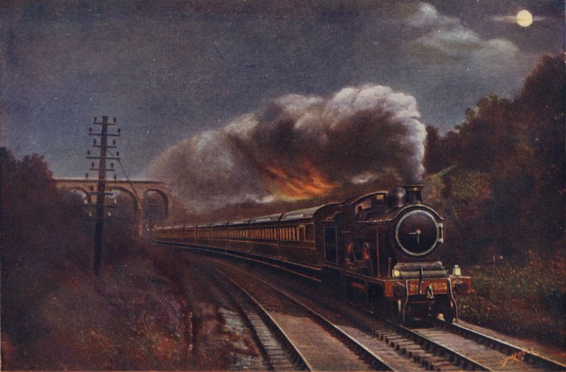 The Hook of Holland Express by Night, Liverpool Street Station till Parkeston Quay (Harwich), Great Eastern Railway av English School