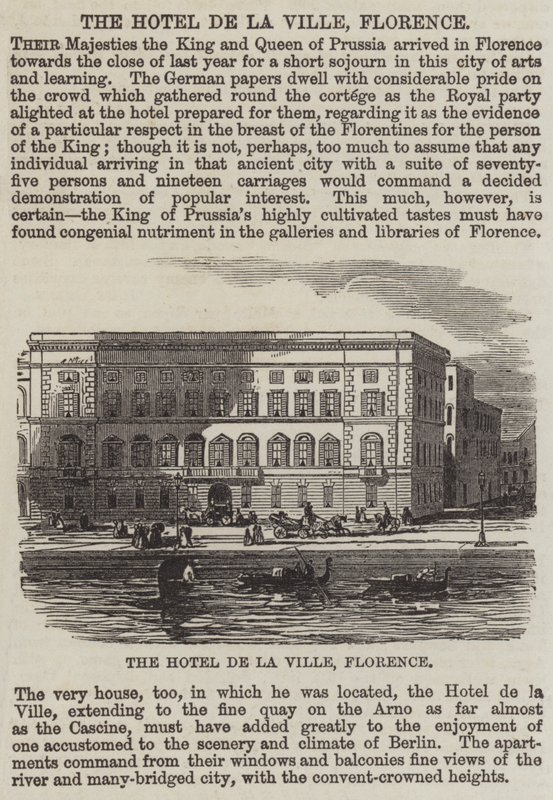 Hotel de la Ville, Florens (gravyr) av English School